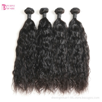 Free Sample 100% Virgin Unprocessed Hot Selling Wholesale Cheap Remy  Indian  Natural Wave Hair Bundles with Closure